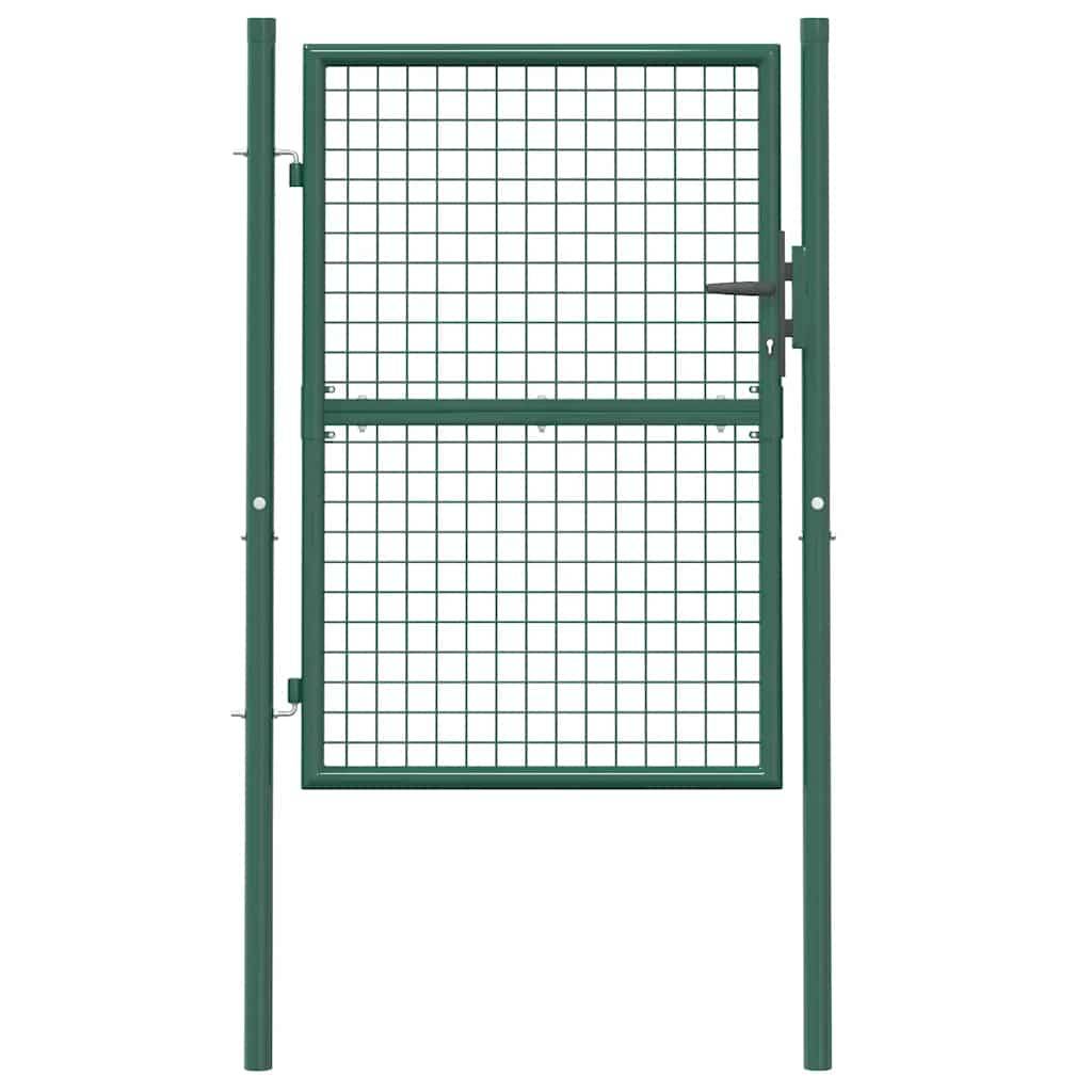 vidaXL Zauntor Stahl 100x125 cm Grün