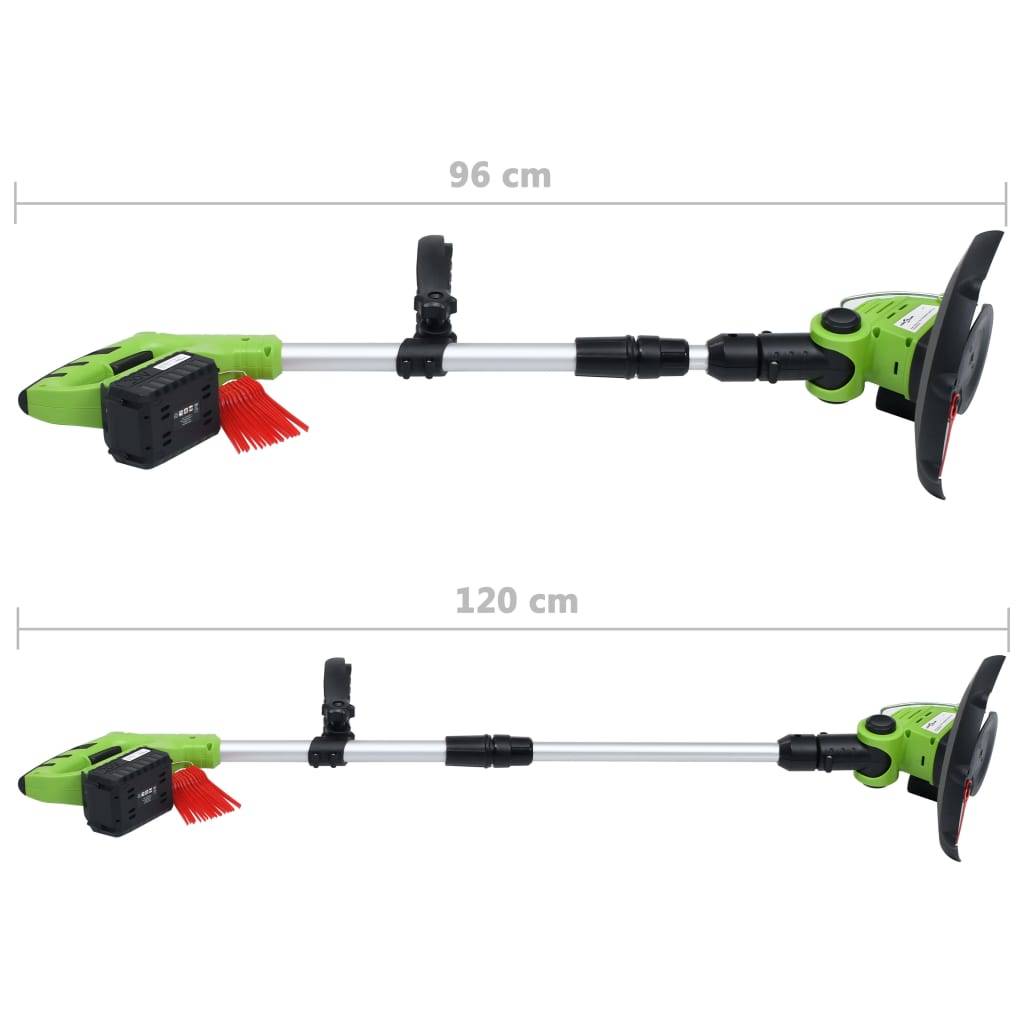 vidaXL Teleskop-Rasentrimmer mit Akkupack 20 V 1500 mAh Li-Ionen
