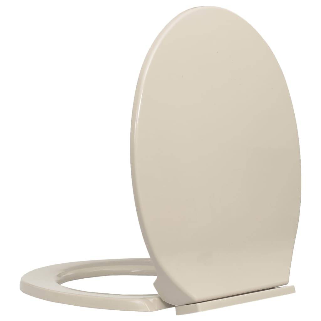 vidaXL Toilettensitz mit Absenkautomatik Aprikose Oval