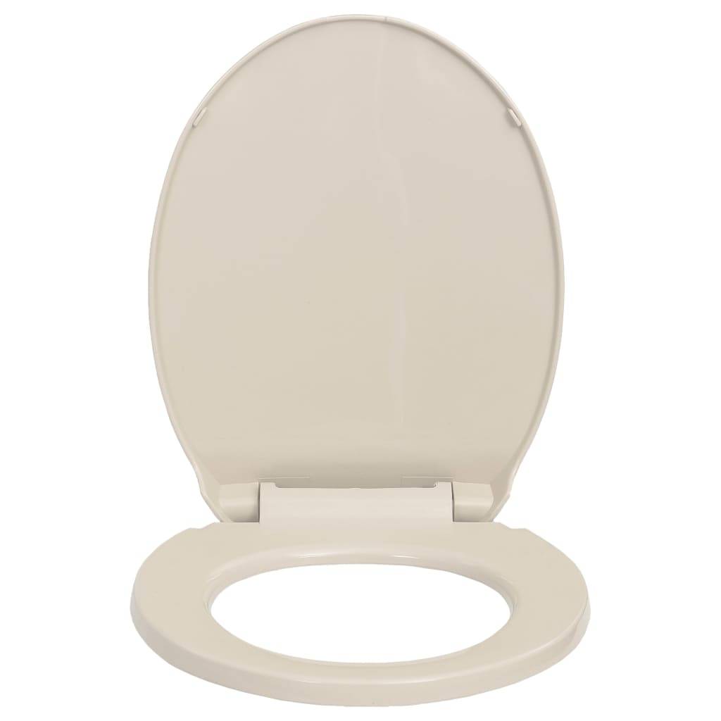 vidaXL Toilettensitz mit Absenkautomatik Aprikose Oval