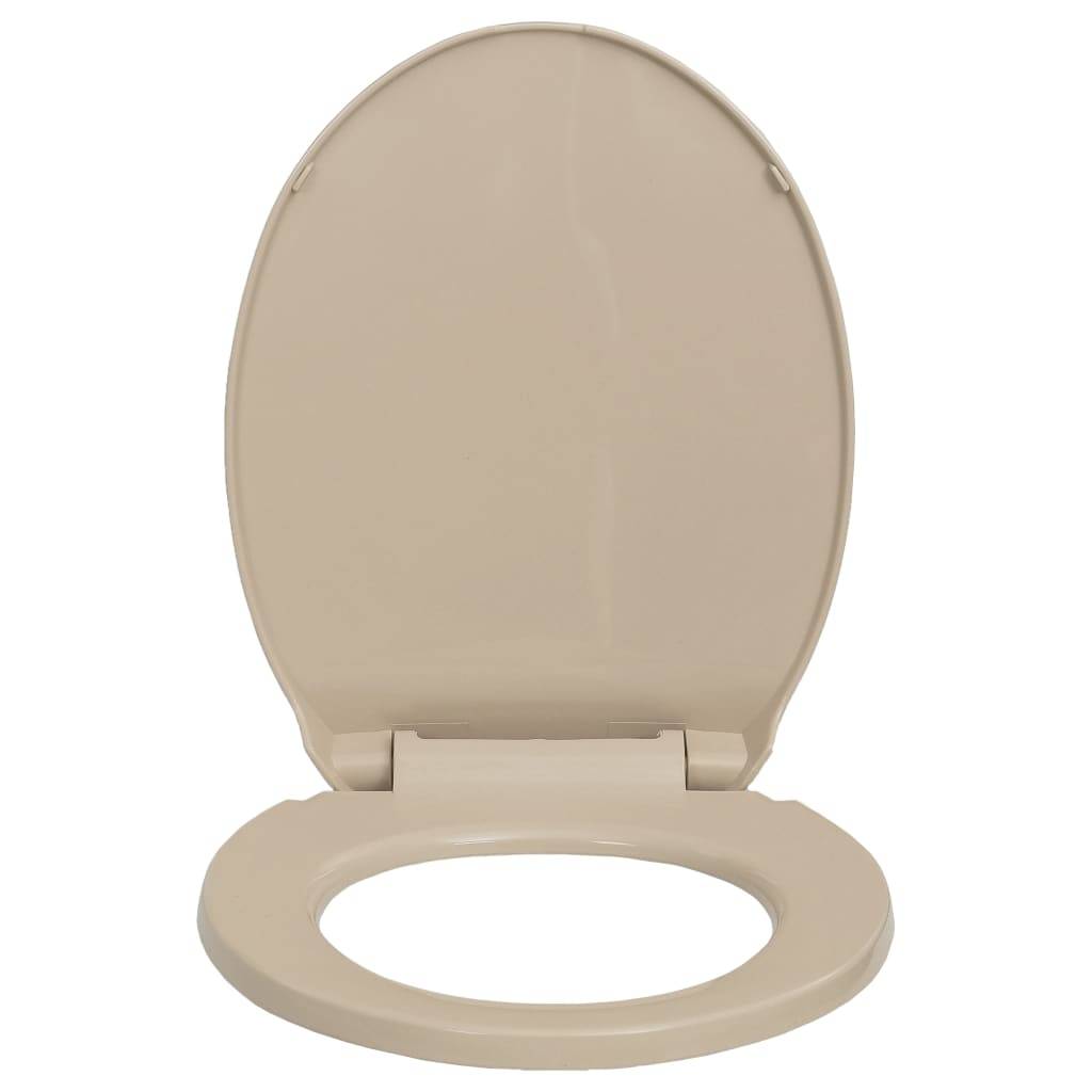 vidaXL Toilettensitz mit Absenkautomatik Beige Oval