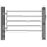 vidaXL 5-Rohr-Weidetor Stahl (95-170)×90 cm Silbern