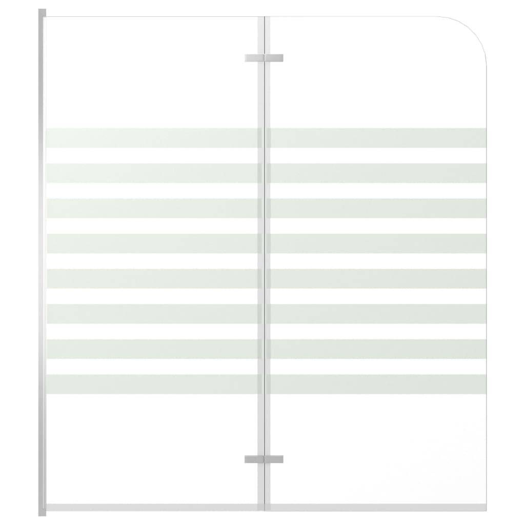 vidaXL Duschabtrennung 120x140 cm Hartglas Streifen