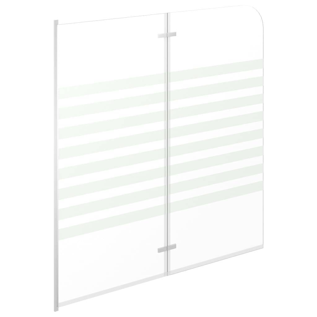 vidaXL Duschabtrennung 120x140 cm Hartglas Streifen
