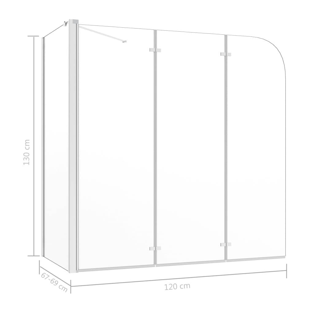 vidaXL Duschabtrennung 120x69x130 cm Hartglas Transparent