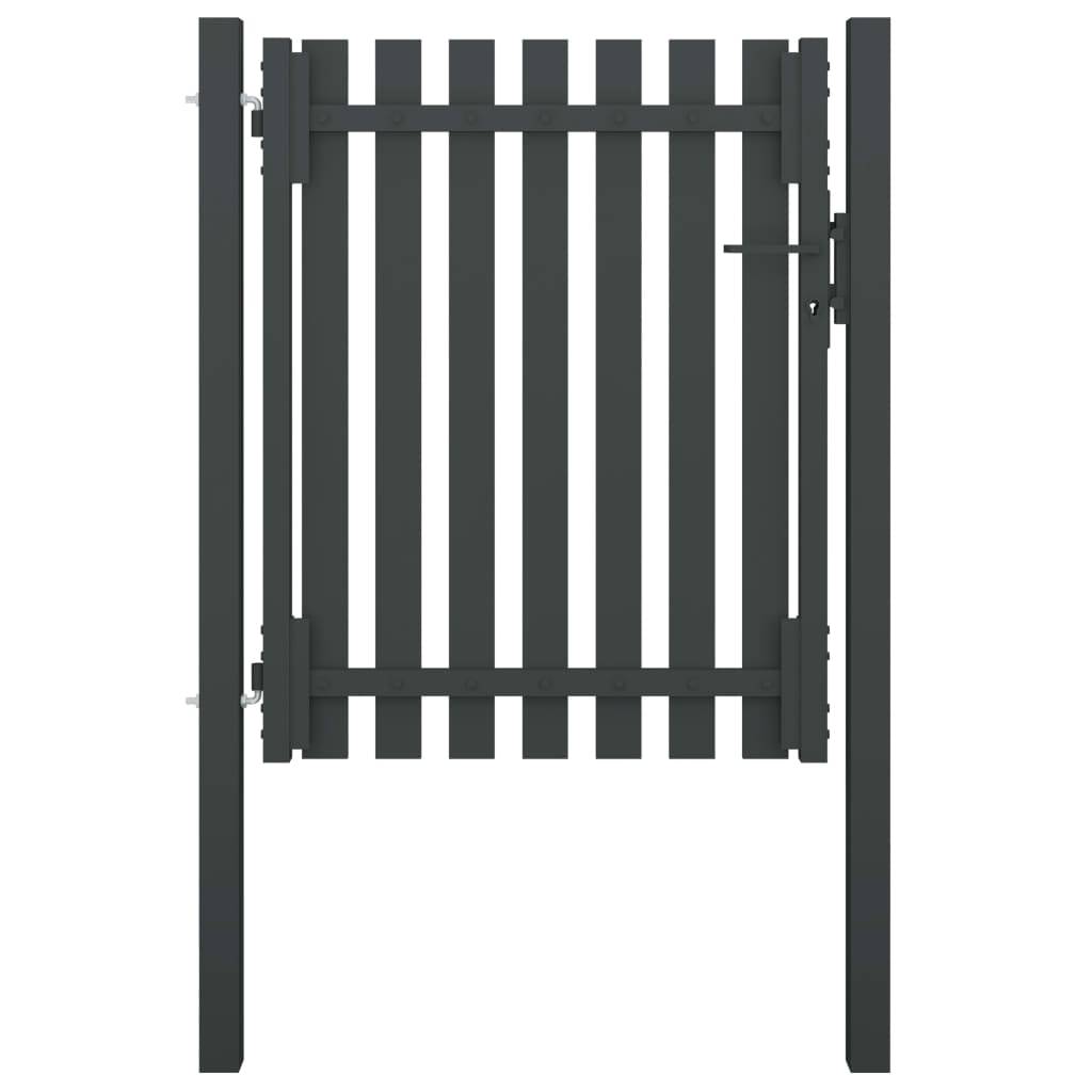 vidaXL Gartentor Stahl 1x1,5 m Anthrazit