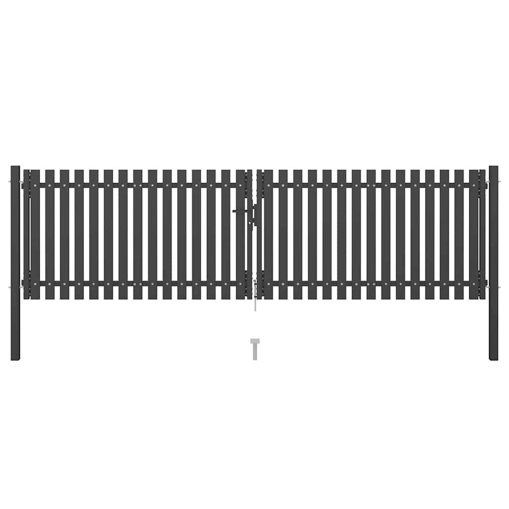 vidaXL Gartentor Stahl 4x1,25 m Anthrazit