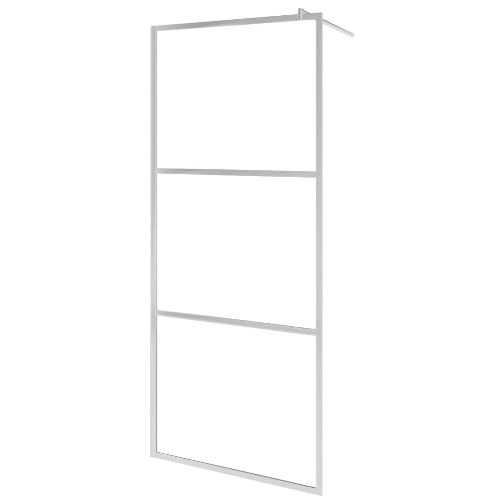 vidaXL Duschwand für Begehbare Dusche mit Klarem ESG-Glas 115x195 cm