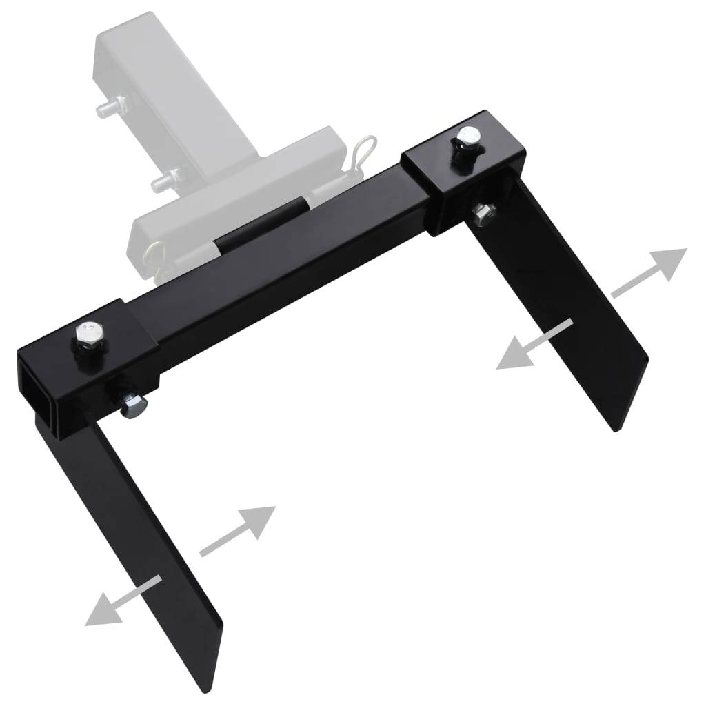 vidaXL Schneepflugadapter für Rasentraktor Schwarz