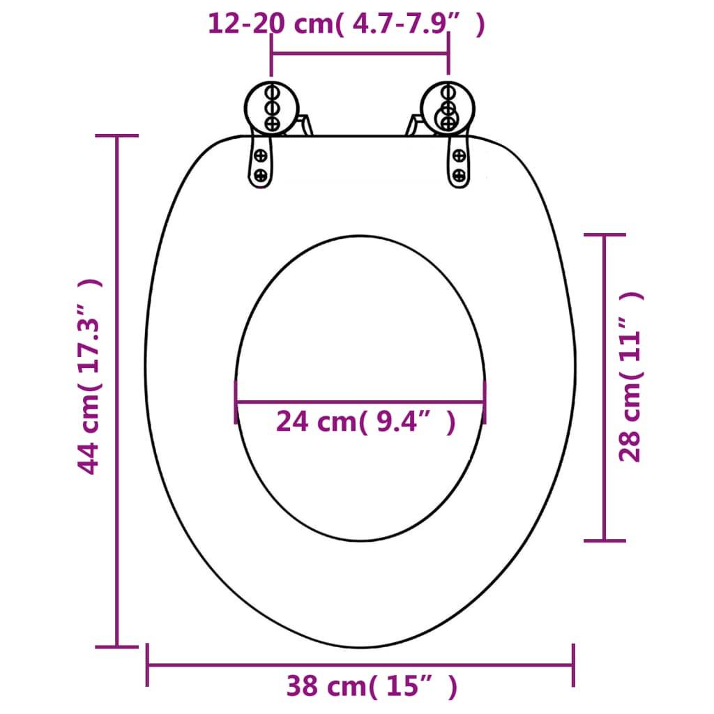 vidaXL Toilettensitz MDF Deckel Delfine