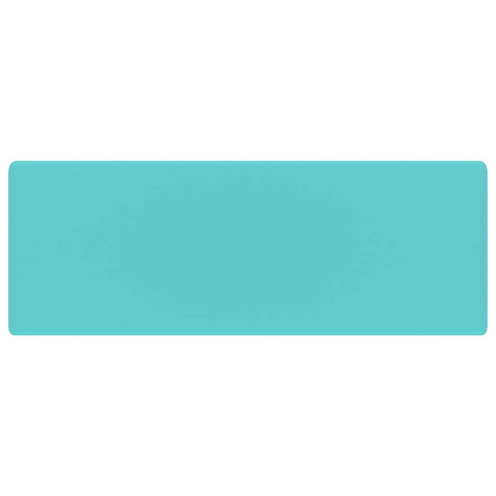 vidaXL Luxus-Waschbecken Überlauf Quadratisch Matt Hellgrün 41x41 cm