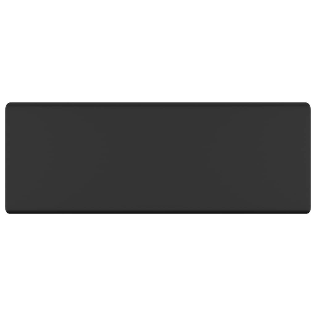 vidaXL Luxus-Waschbecken Überlauf Quadratisch Matt Schwarz 41x41 cm