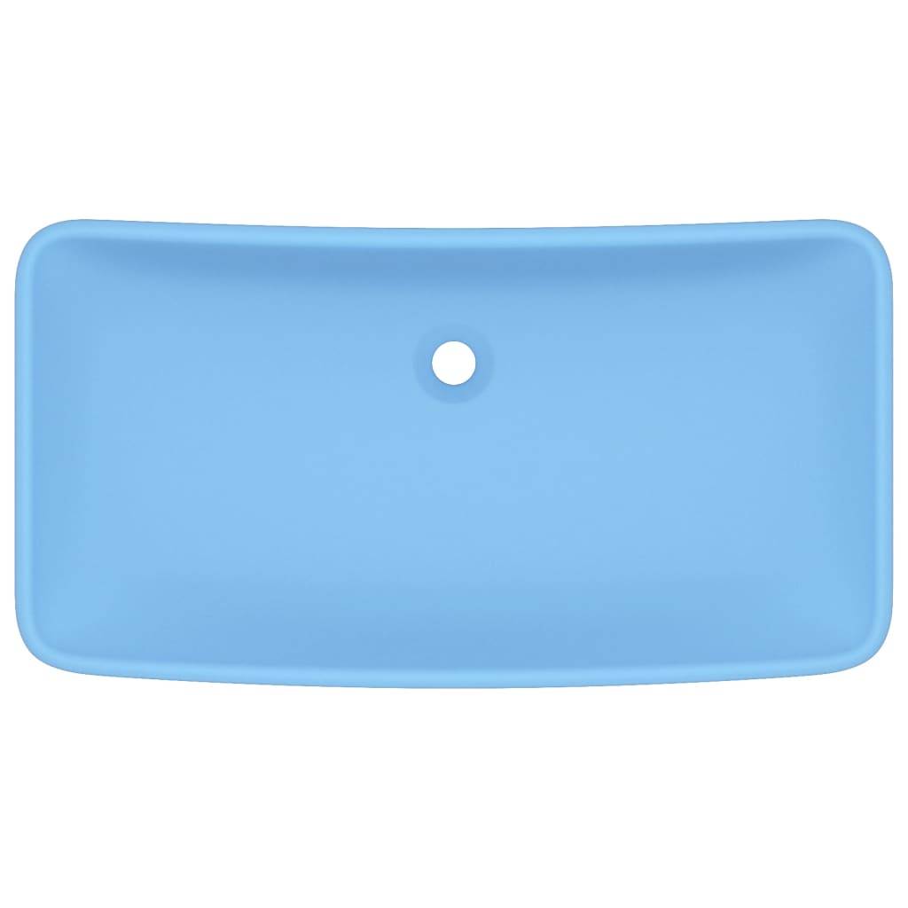 vidaXL Luxus-Waschbecken Rechteckig Matt Hellblau 71x38 cm Keramik