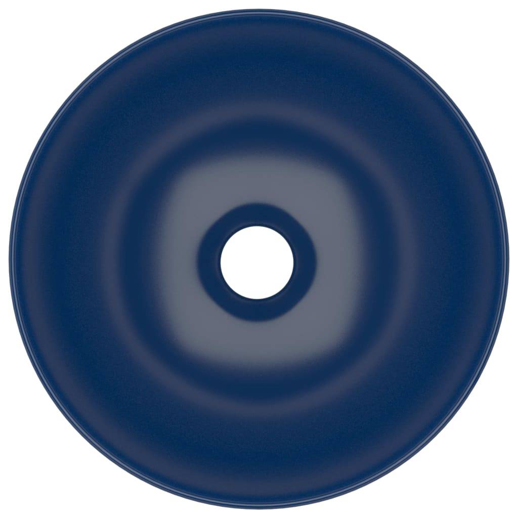 vidaXL Waschbecken Keramik Dunkelblau Rund
