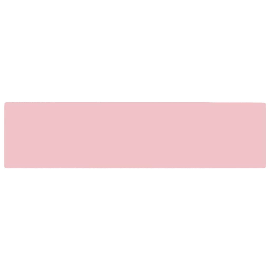 vidaXL Badezimmer-Waschbecken mit Überlauf Keramik Matt Rosa