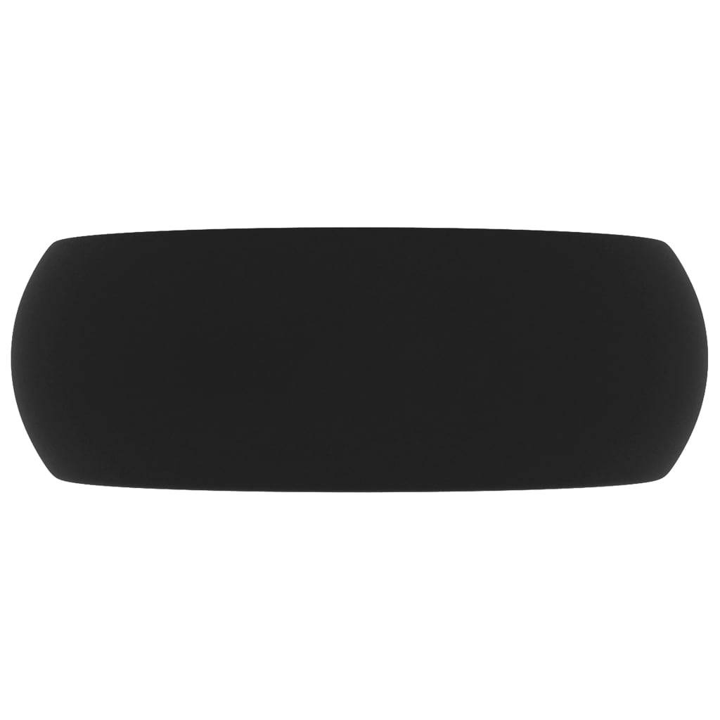 vidaXL Luxuriöses Waschbecken Rund Matt Schwarz 40x15 cm Keramik