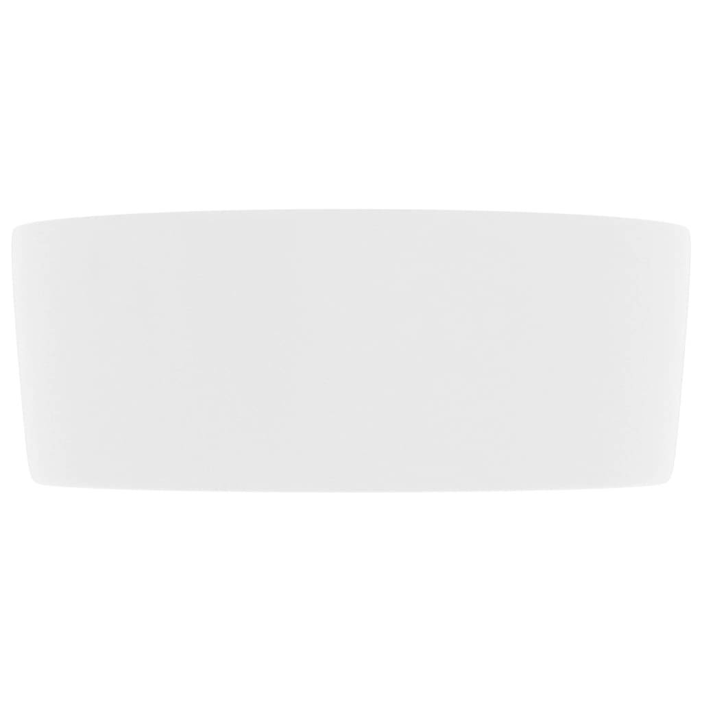 vidaXL Luxuriöses Waschbecken Rund Matt Weiß 40x15 cm Keramik