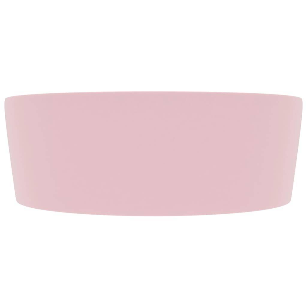vidaXL Luxus-Waschbecken mit Überlauf Matt Rosa 36x13 cm Keramik