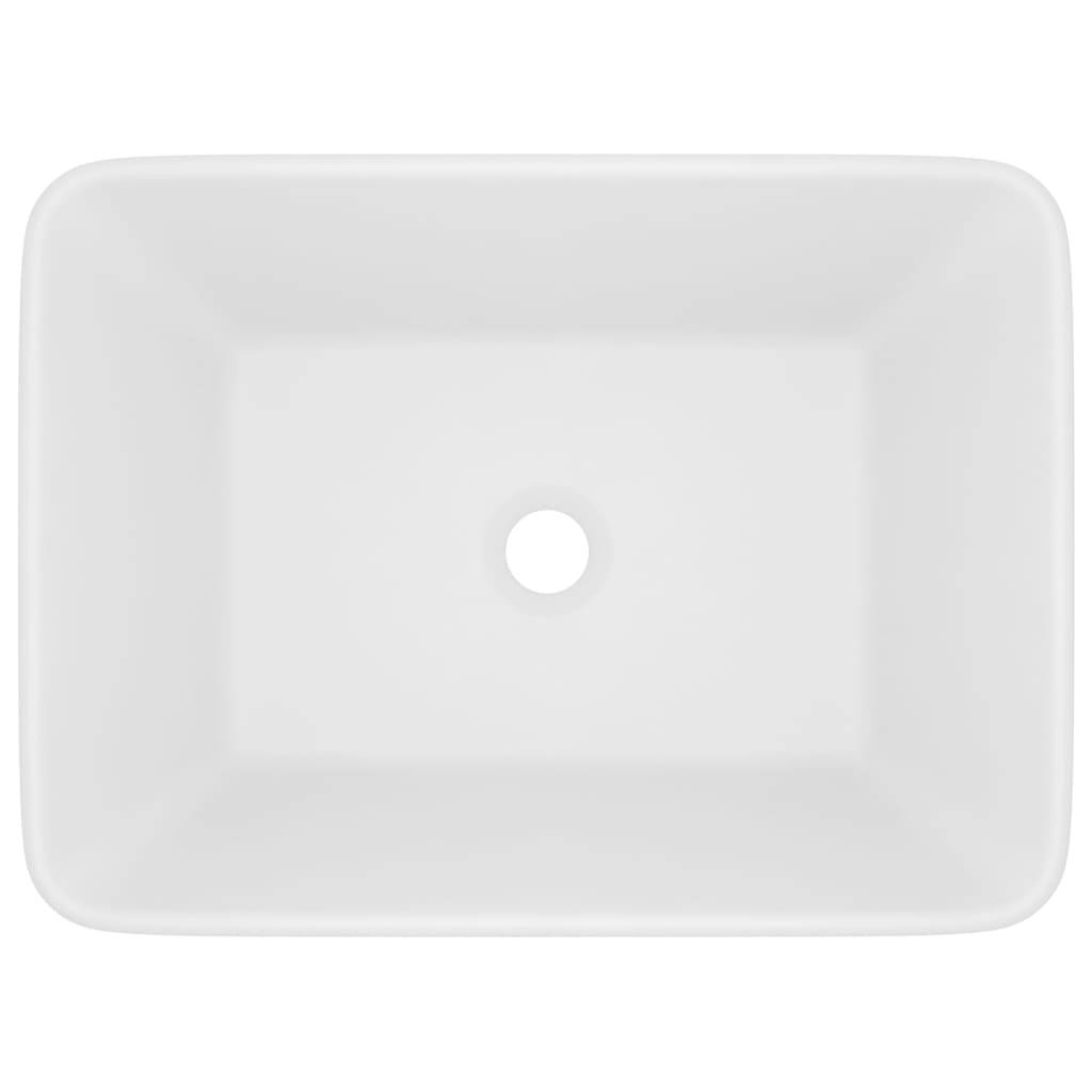 vidaXL Luxus-Waschbecken Matt Weiß 41x30x12 cm Keramik