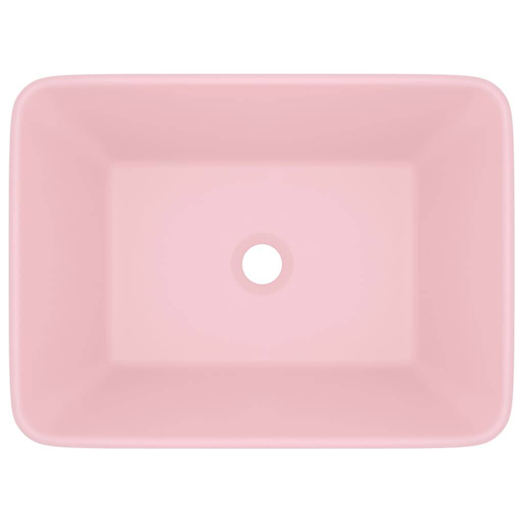 vidaXL Luxus-Waschbecken Matt Rosa 41x30x12 cm Keramik