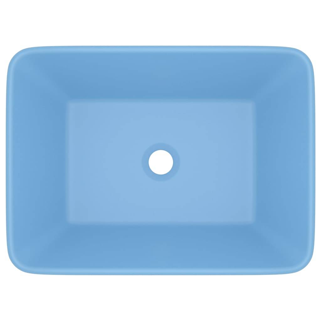 vidaXL Luxus-Waschbecken Matt Hellblau 41x30x12 cm Keramik