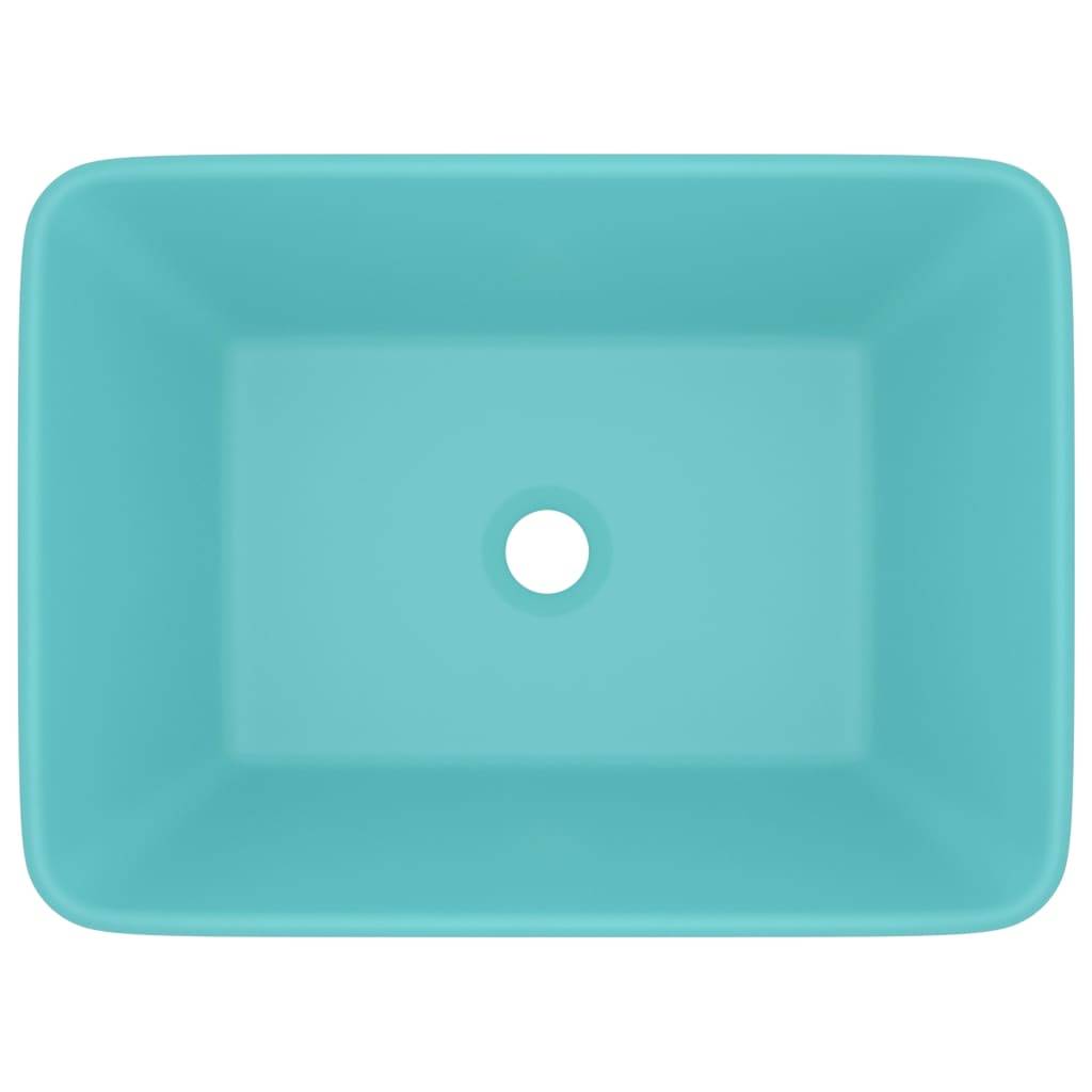 vidaXL Luxus-Waschbecken Matt Hellgrün 41x30x12 cm Keramik