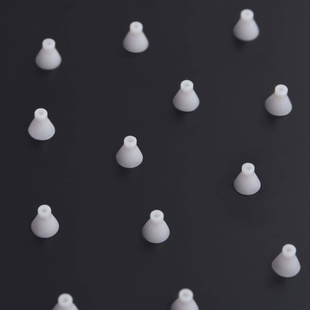 vidaXL Regenbrause Edelstahl 50x50 cm Quadrat Schwarz