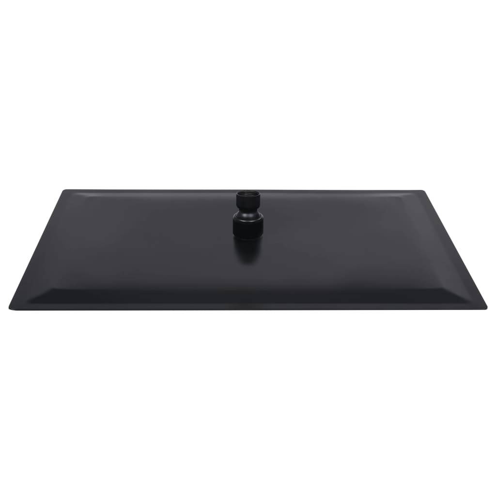 vidaXL Regenbrause Edelstahl 40x30 cm Rechteckig Schwarz