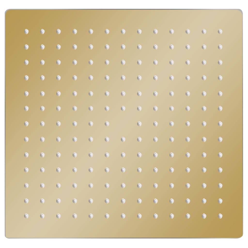 vidaXL Regenbrause Edelstahl 30x30 cm Quadrat Golden