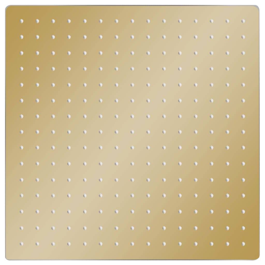 vidaXL Regenbrause Edelstahl 40x40 cm Quadrat Golden