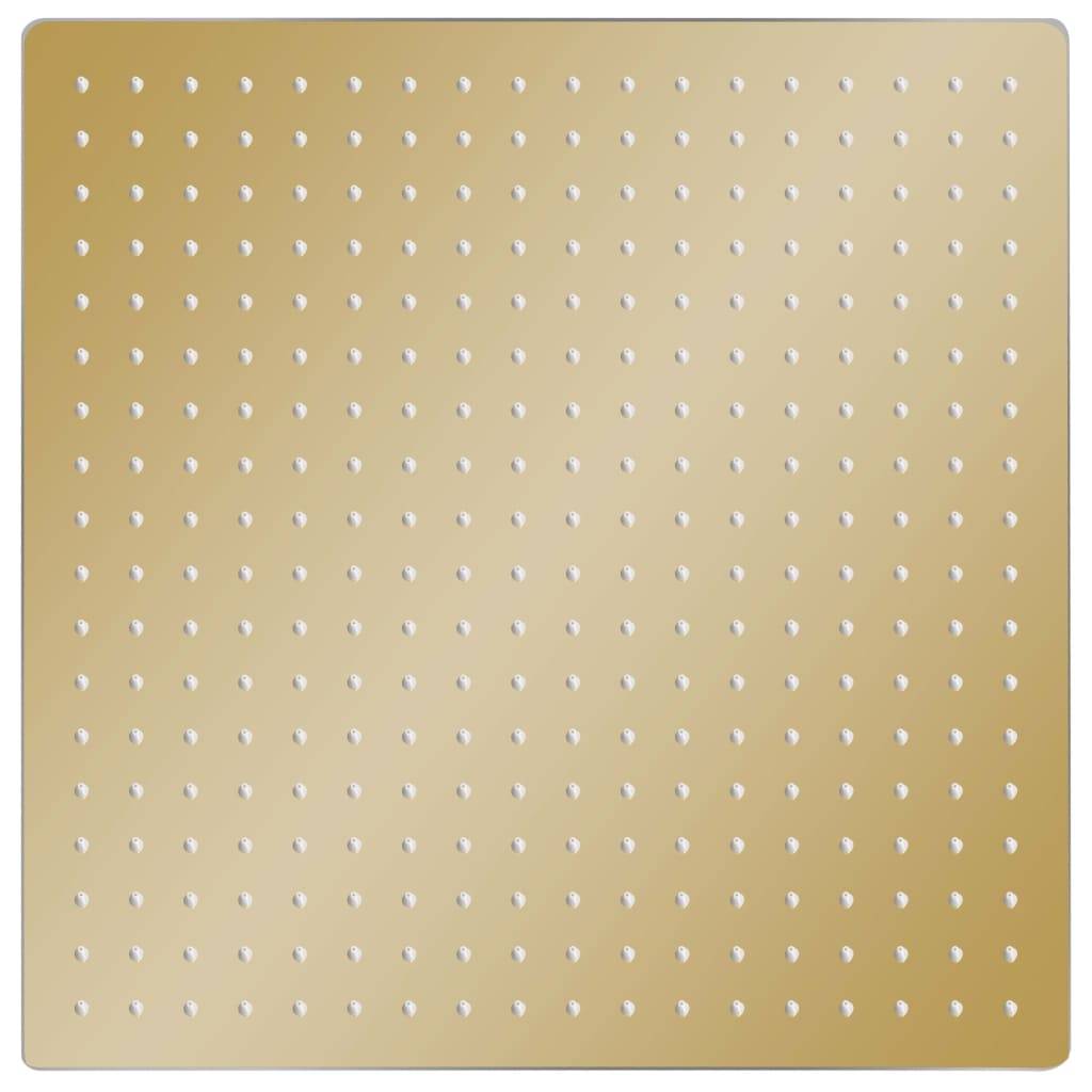 vidaXL Regenbrause Edelstahl 50x50 cm Quadrat Golden