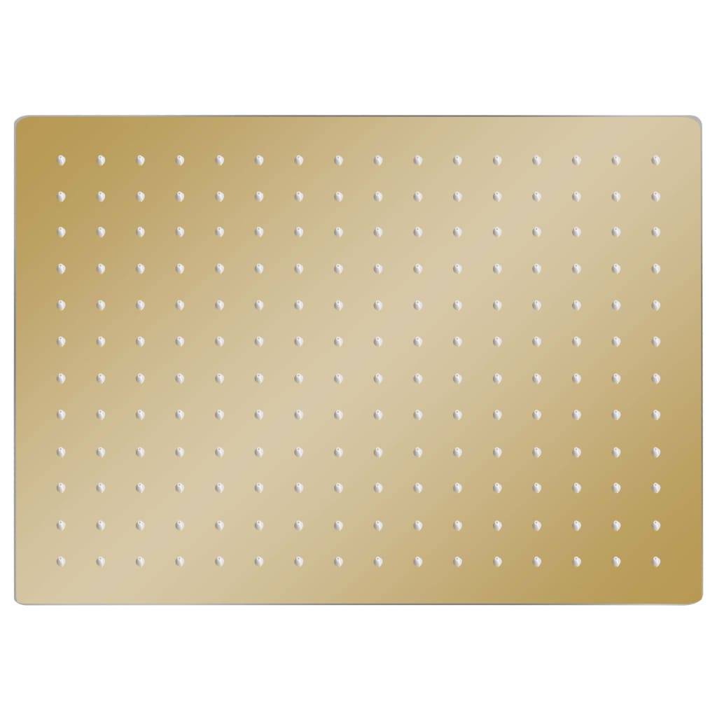 vidaXL Regenbrause Edelstahl 40x30 cm Rechteckig Golden