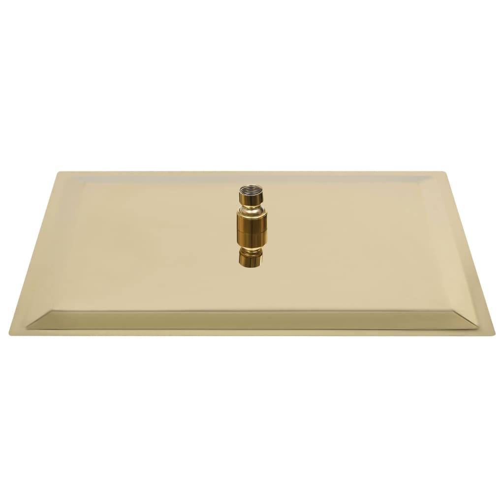 vidaXL Regenbrause Edelstahl 40x30 cm Rechteckig Golden