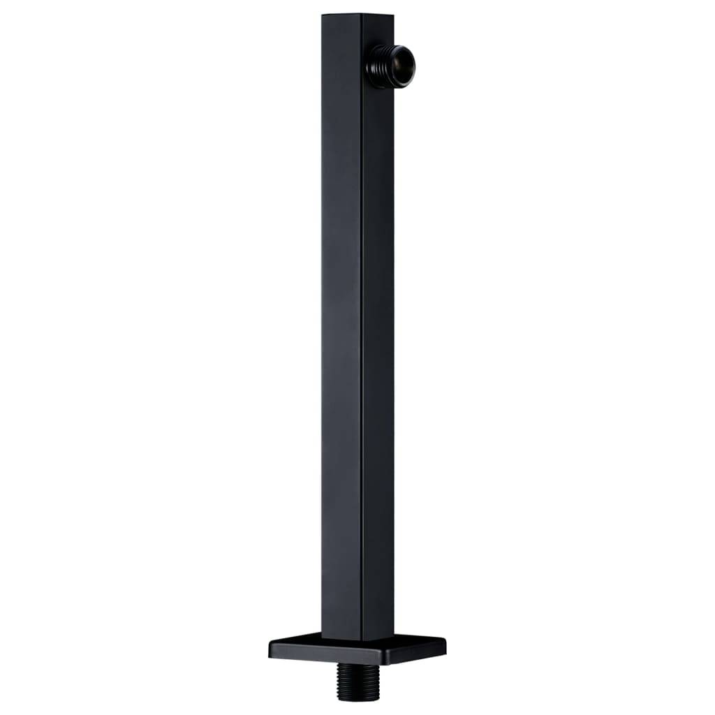 vidaXL Duscharm Quadratisch Edelstahl 201 Schwarz 30 cm