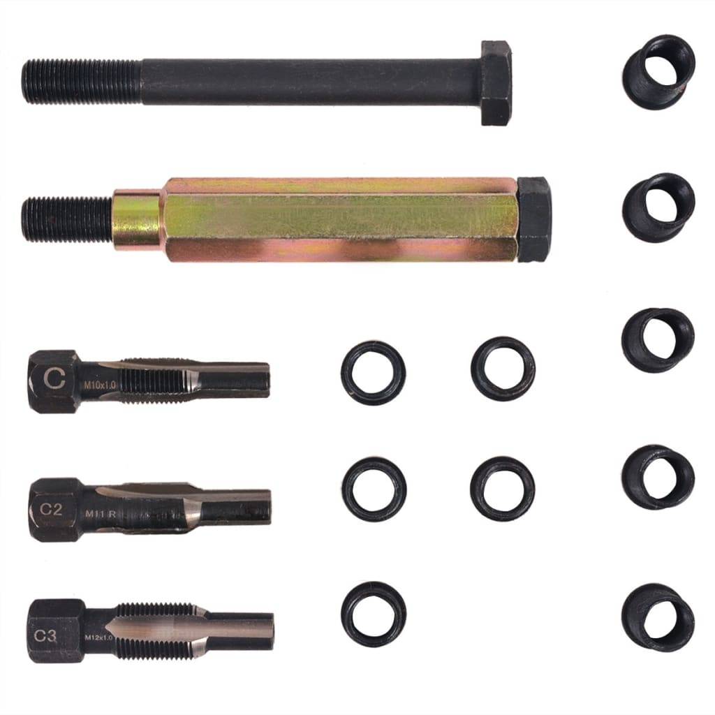 vidaXL Glühkerzengewinde-Reparaturset 15-tlg. M10 x 1,0 mm