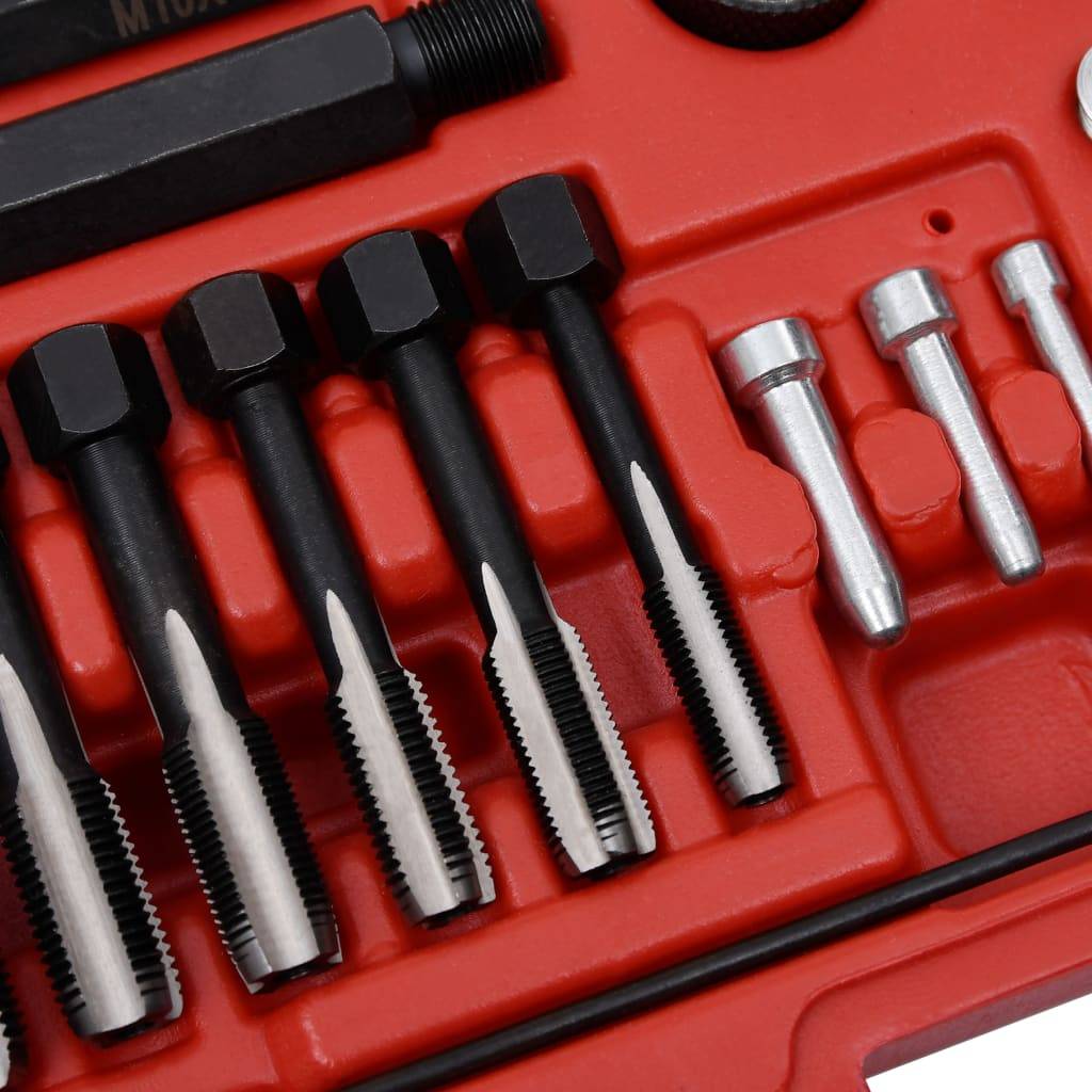 vidaXL 33-tlg. Glühkerzengewinde-Reparatur-Werkzeugsatz M8 M10 M12