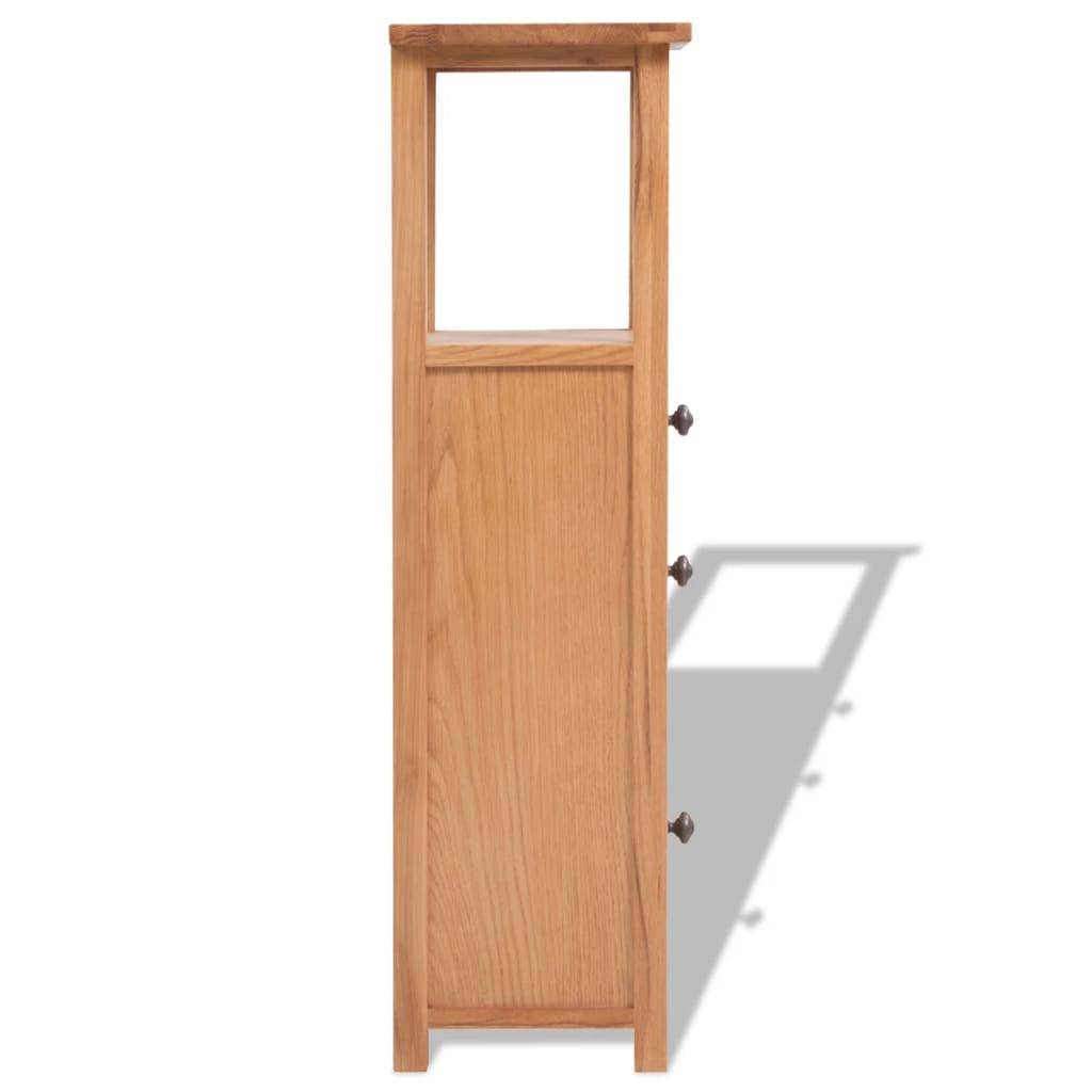 vidaXL Eckschrank 26x26x94 cm Massivholz Eiche