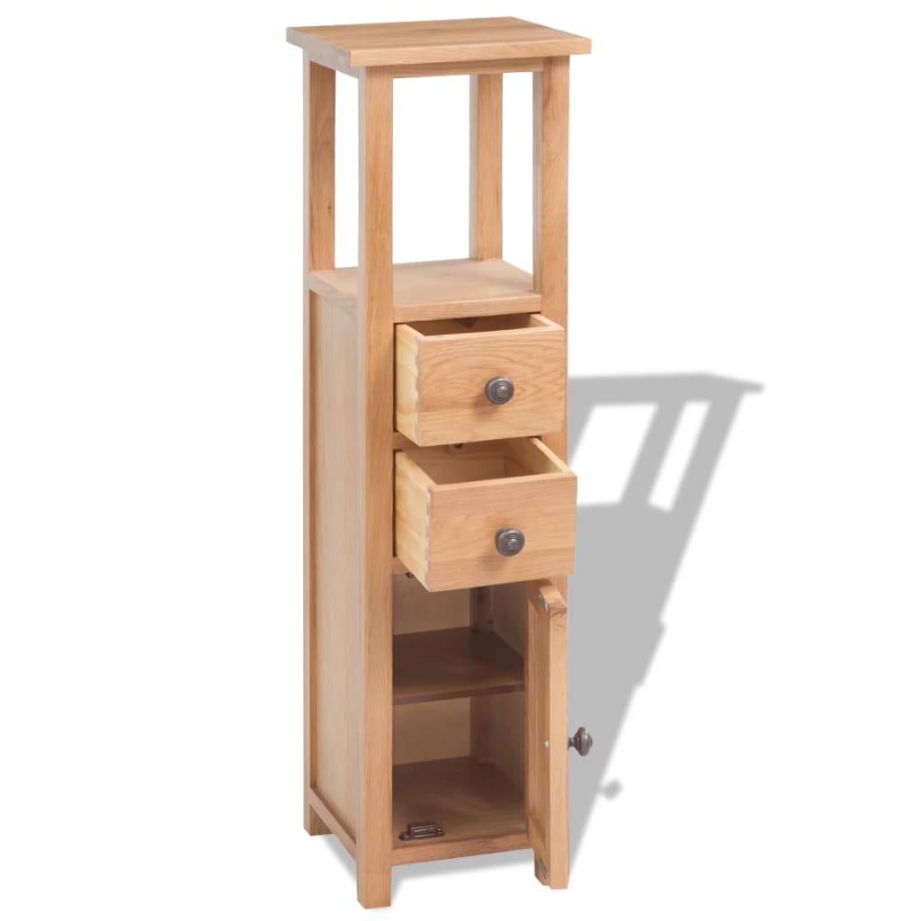 vidaXL Eckschrank 26x26x94 cm Massivholz Eiche