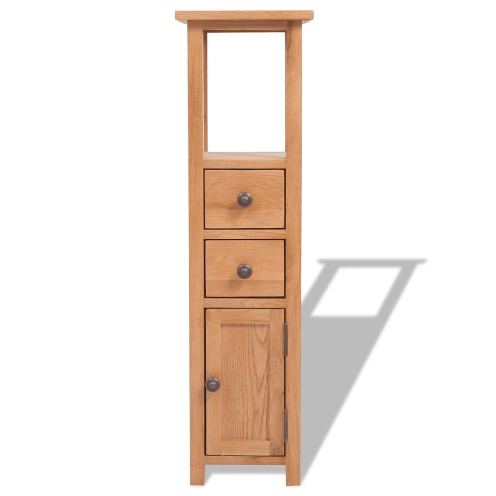 vidaXL Eckschrank 26x26x94 cm Massivholz Eiche