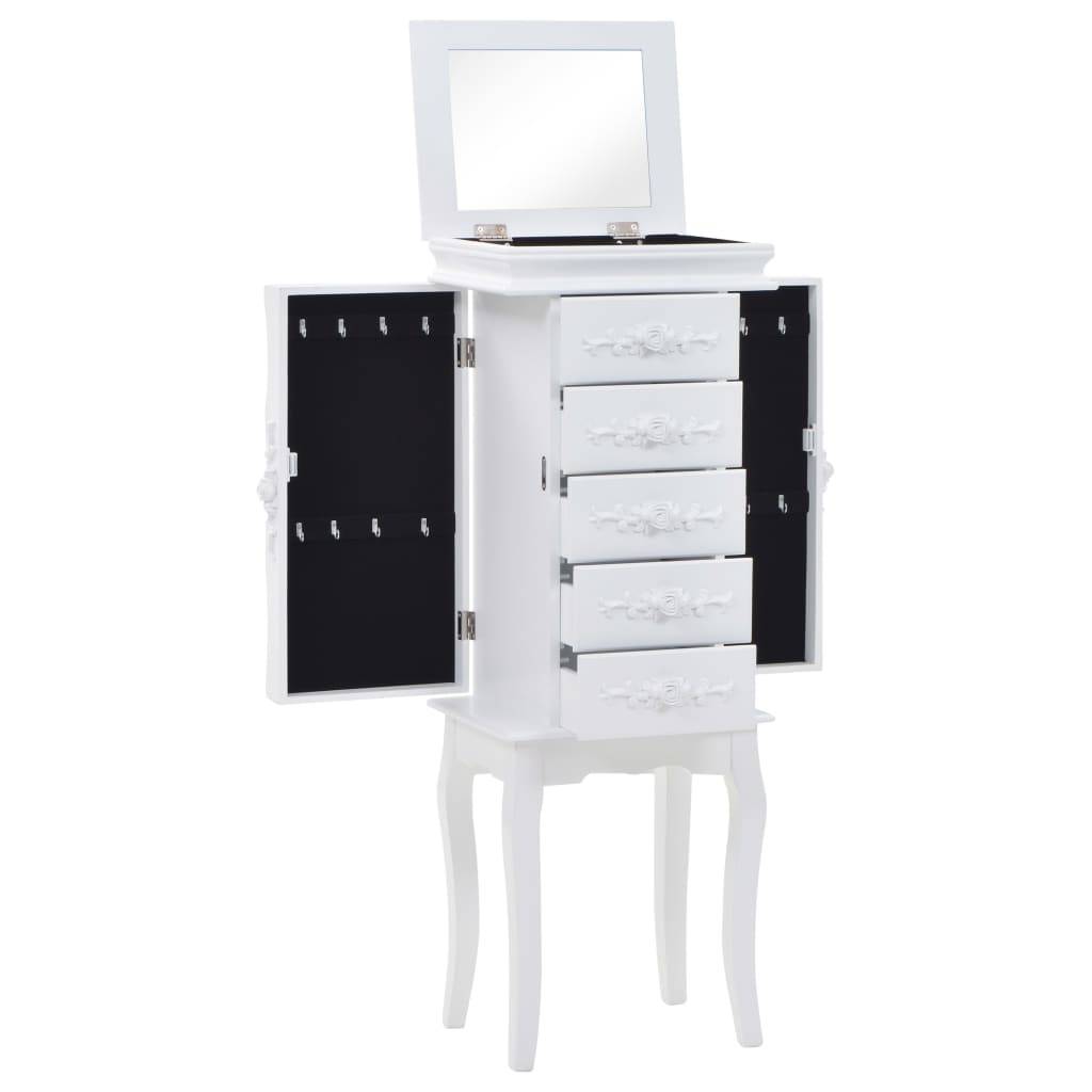 vidaXL Schmuckschrank Weiß