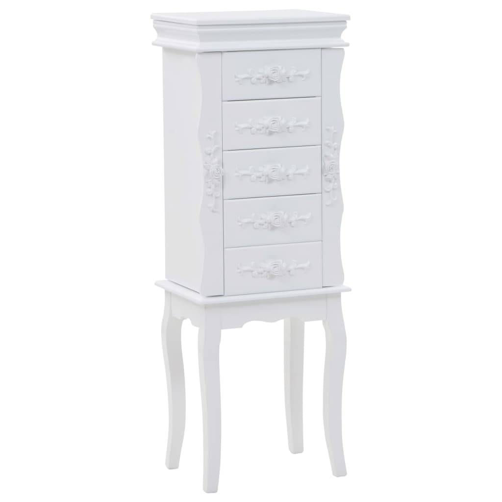 vidaXL Schmuckschrank Weiß