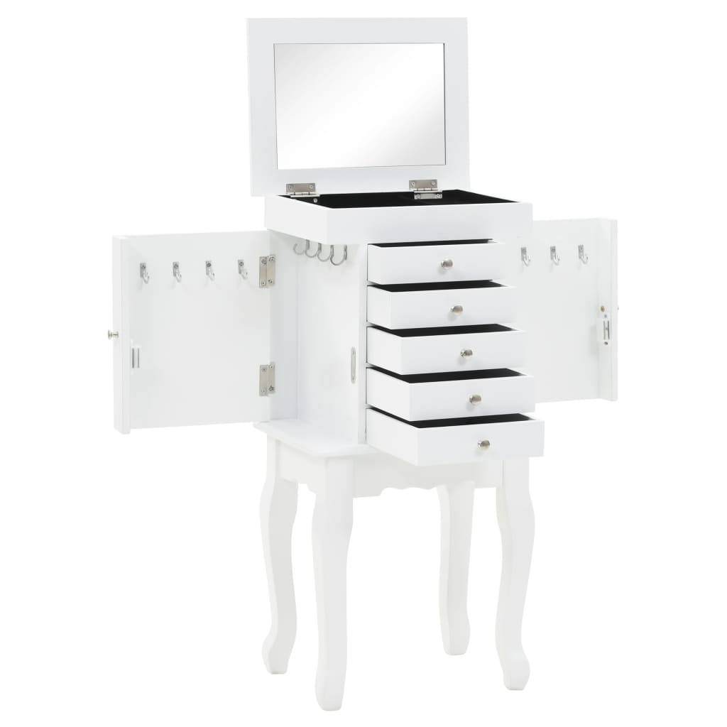 vidaXL Schmuckschrank Weiß