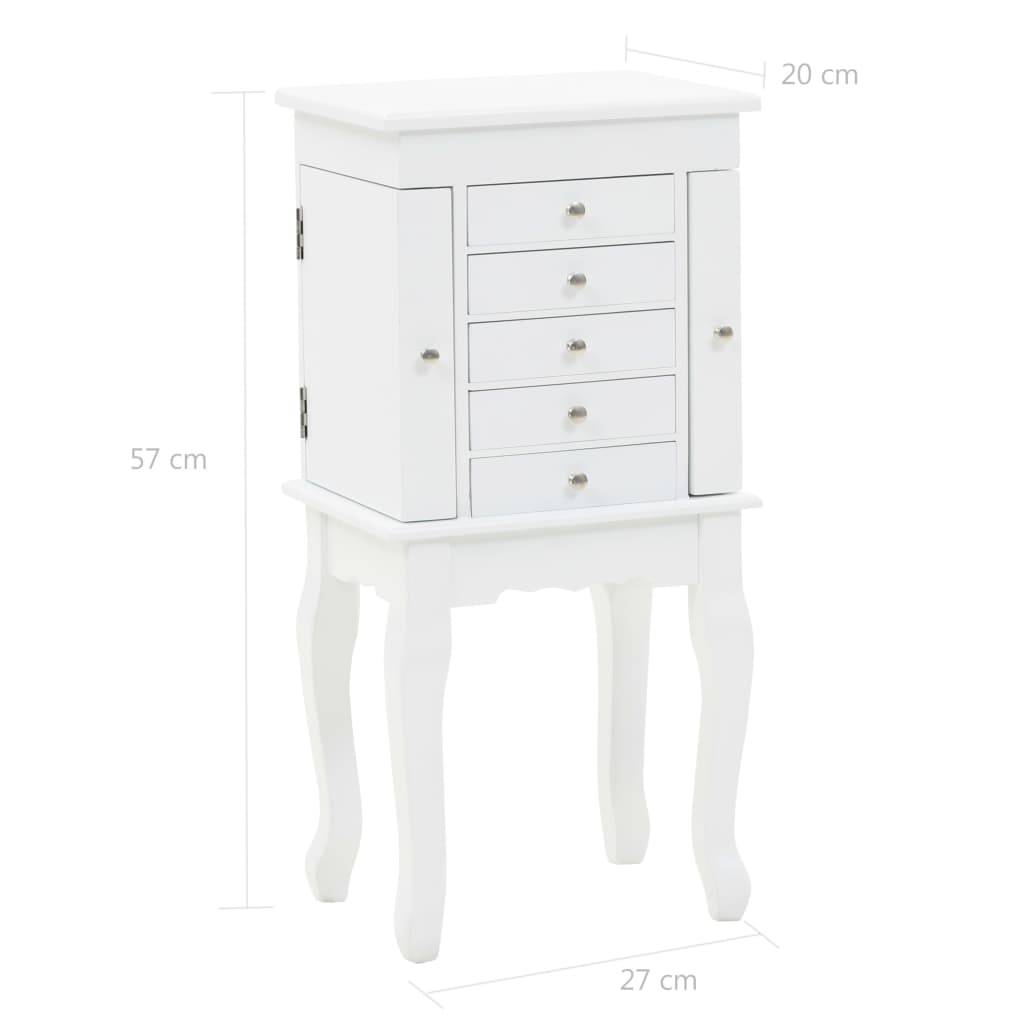 vidaXL Schmuckschrank Weiß