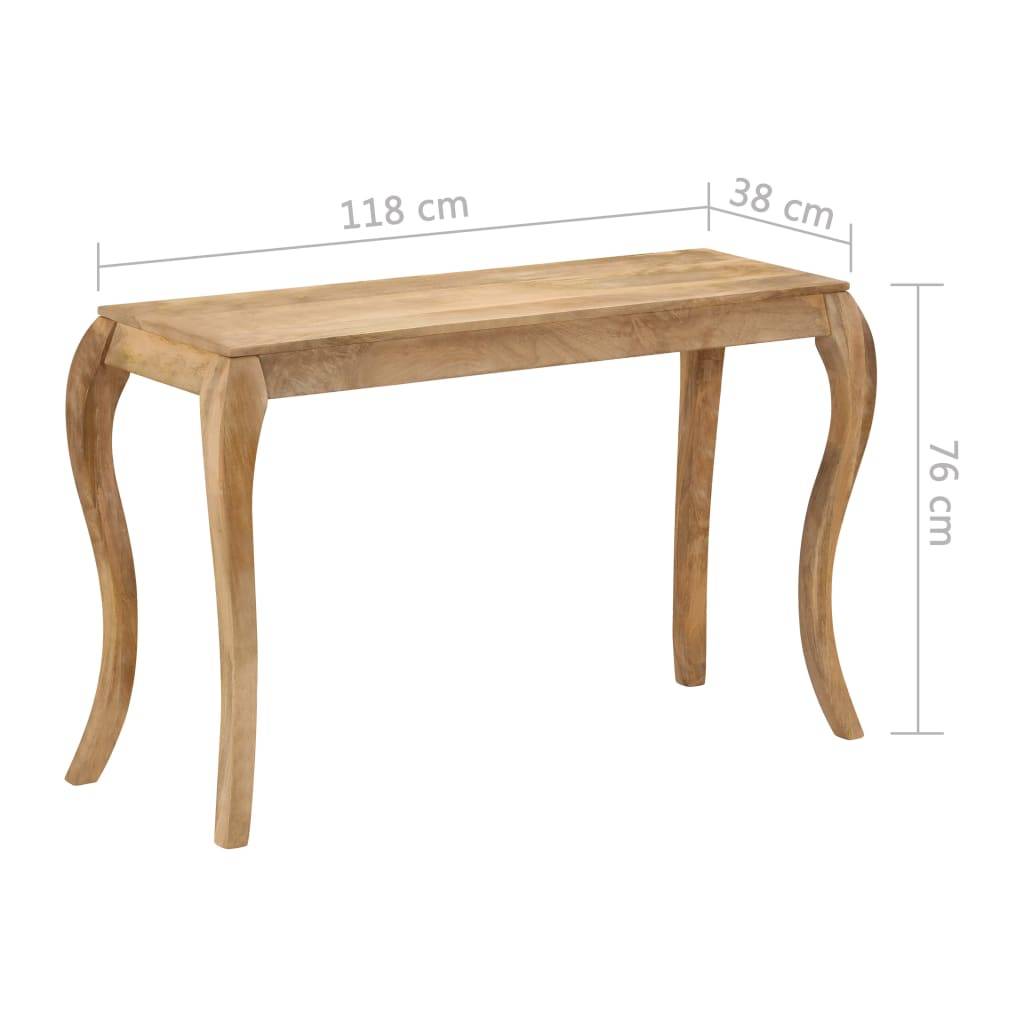 vidaXL Konsolentisch 118x38x76 cm Massivholz Mango