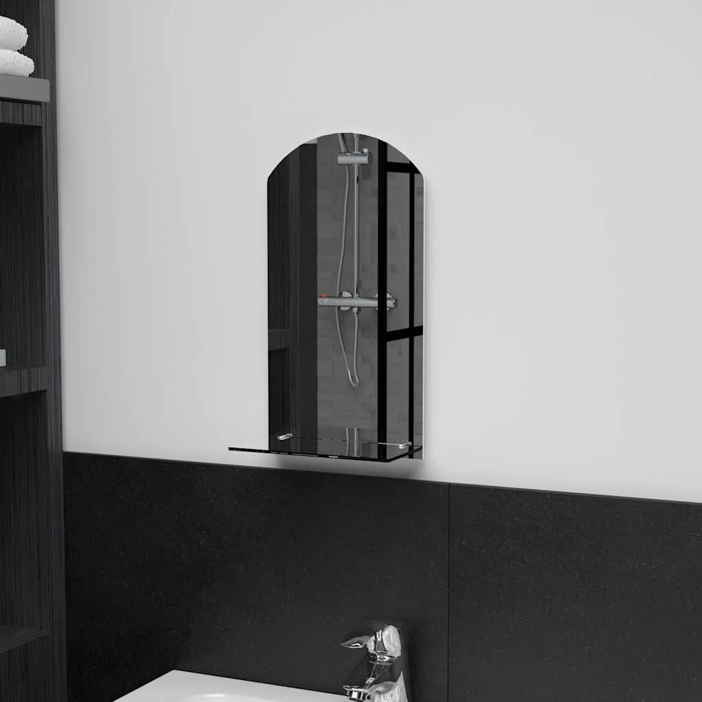 vidaXL Wandspiegel mit Regal 20×40 cm Hartglas