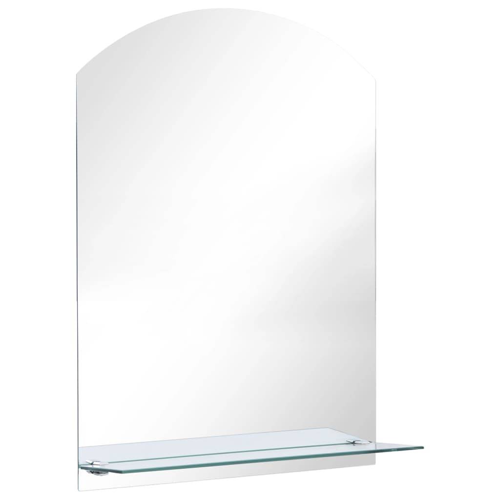 vidaXL Wandspiegel mit Regal 50×70 cm Hartglas