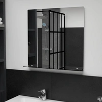 vidaXL Wandspiegel mit Regal 60×60 cm Hartglas vidaXL Wandspiegel mit Regal 60×60 cm Hartglas
