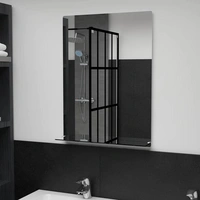 vidaXL Wandspiegel mit Regal 50×70 cm Hartglas vidaXL Wandspiegel mit Regal 50×70 cm Hartglas