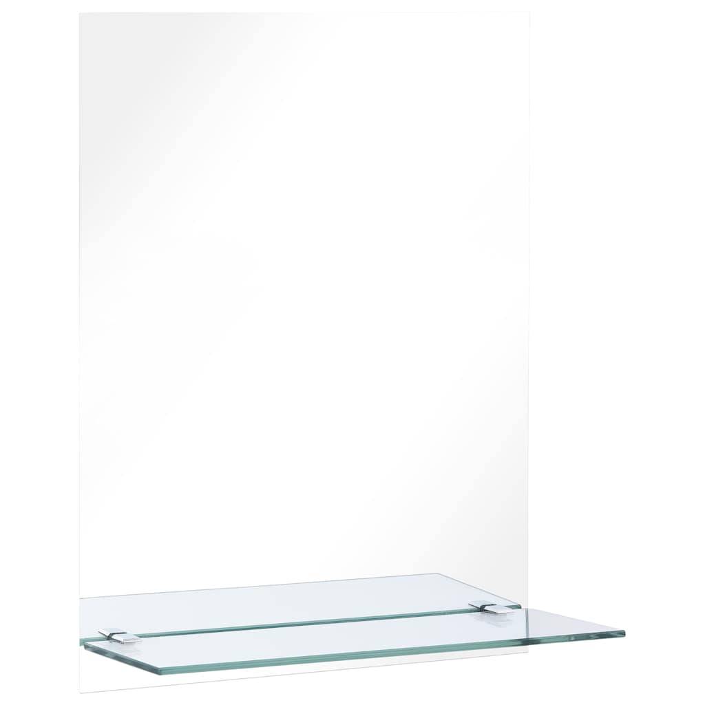 vidaXL Wandspiegel mit Regal 50×70 cm Hartglas