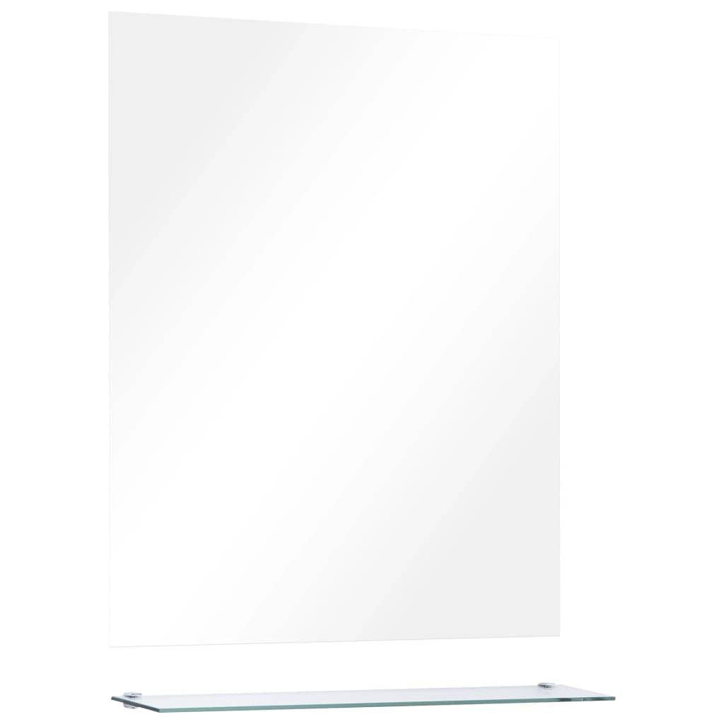 vidaXL Wandspiegel mit Regal 50×60 cm Hartglas